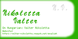 nikoletta valter business card